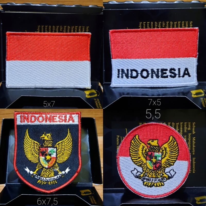 Bordir Bordir Logo Bendera Merah Putih Bordir Bet Merah Putih / Bendera Indonesia