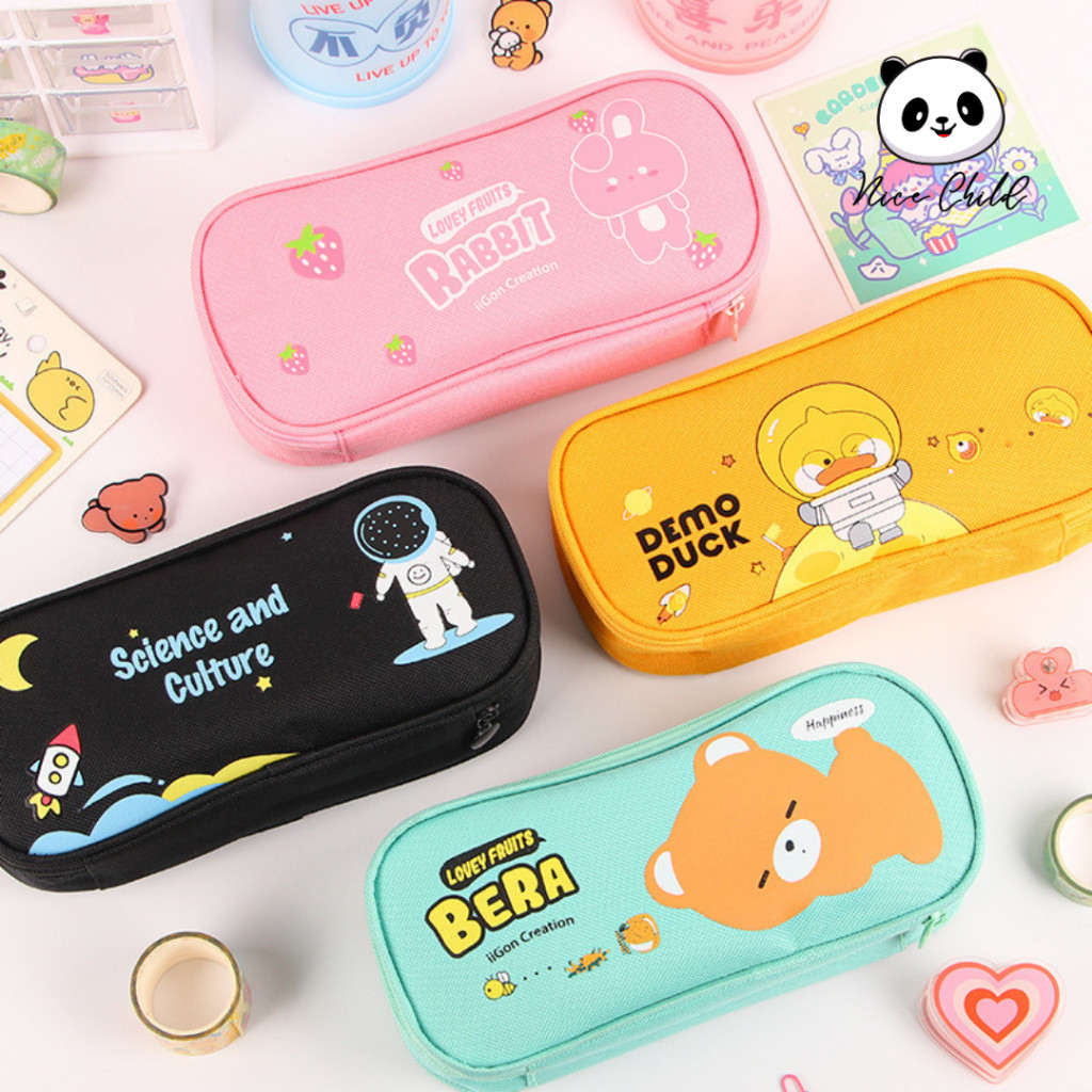 

NICE CHILD Tempat Pensil Resleting Lucu / Pencil Case Cartoon