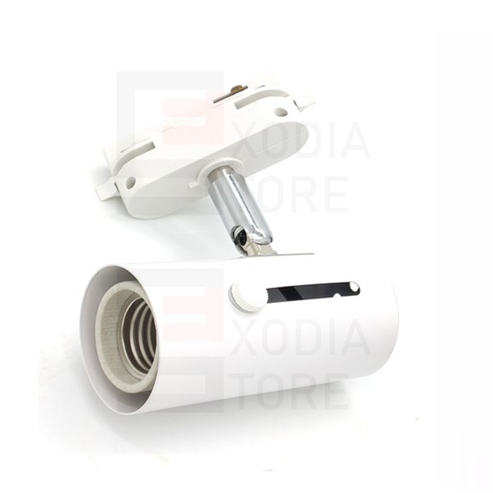 Andara Kap Lampu Sorot Rel Track Light Vacolux Spot Light Plafon Fitting E27 - Kap Rel Putih