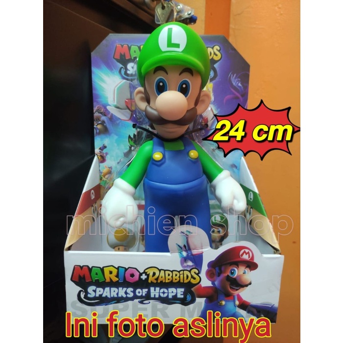 Action Figure Super Mario Luigi Yoshi Bowser DONKEY KONG BOX - luigi rabbids