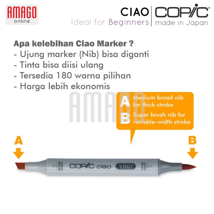 

COPIC CIAO - 72 COLOR SET A - CCM/72A