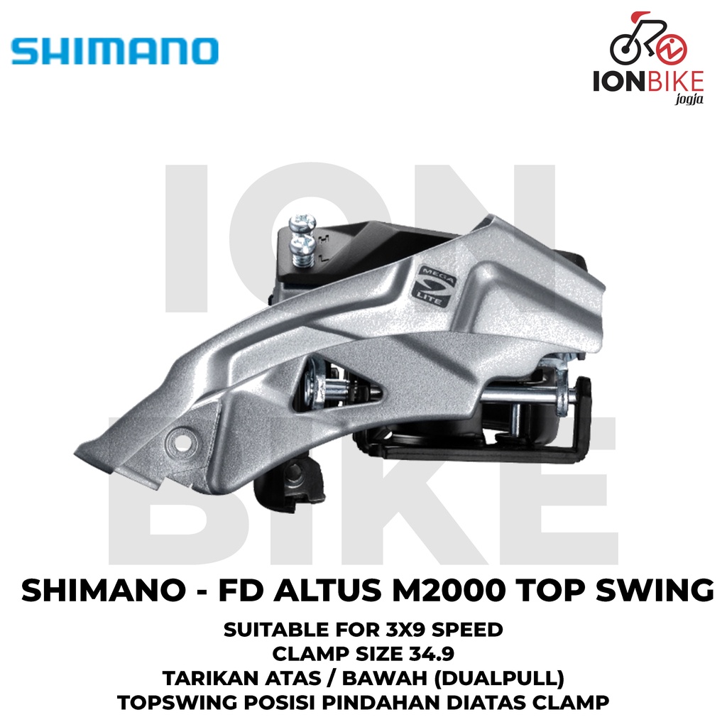 FD Shimano Altus M2000 Top Swing Dual Pull Tarikan Atas Bawah Max 44T 42 44 T M-2000 M 2000 Acera Al