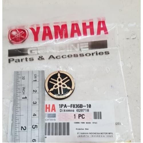 Sticker Stiker Emblem Garputala Gold Original Yamaha Genuine Parts 1PA-F836B-10