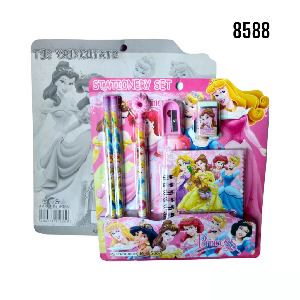 

OBRAL Set Alat Tulis Impor Karakter Princess 8588A Stationary Set Kado Gift Sekolah Karakter Fancy SHESB - SHESB