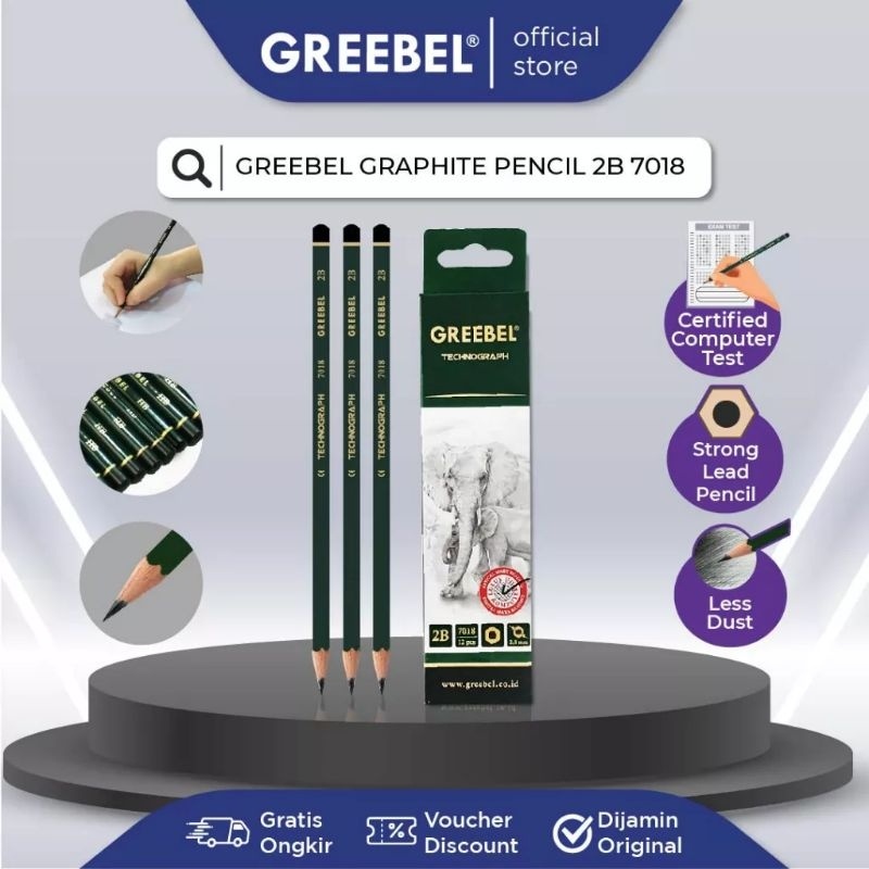 

Pensil 2B merk GREEBEL Graphite Komputer