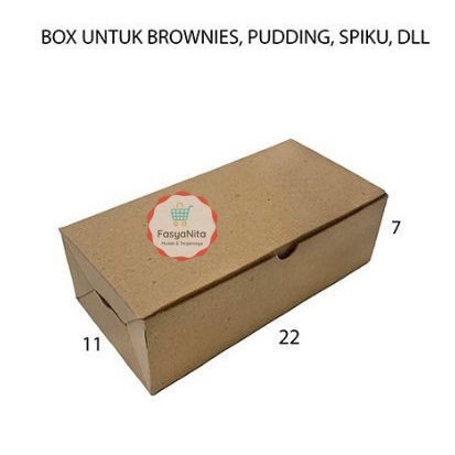 

Box Packing Polos Kode BP / Kraft / Dus Karton / Gift Box (1 lbr) - 22x11x7 (BP10) - FasyAnita Mart Denpasar