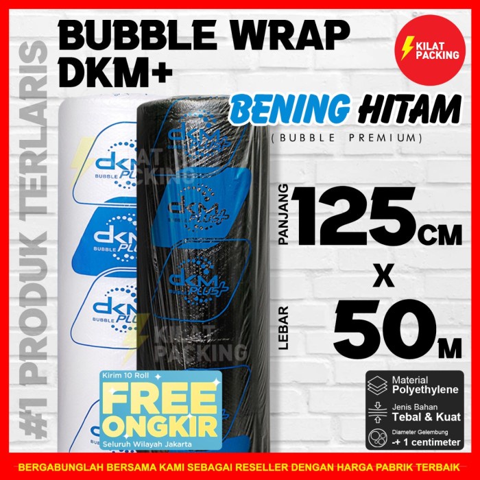 

PLASTIK BUBBLE WRAP BUBBLE WRAP BABEL WRAP 125CM X 50M /ROLL - Bening, 125cm x 50m