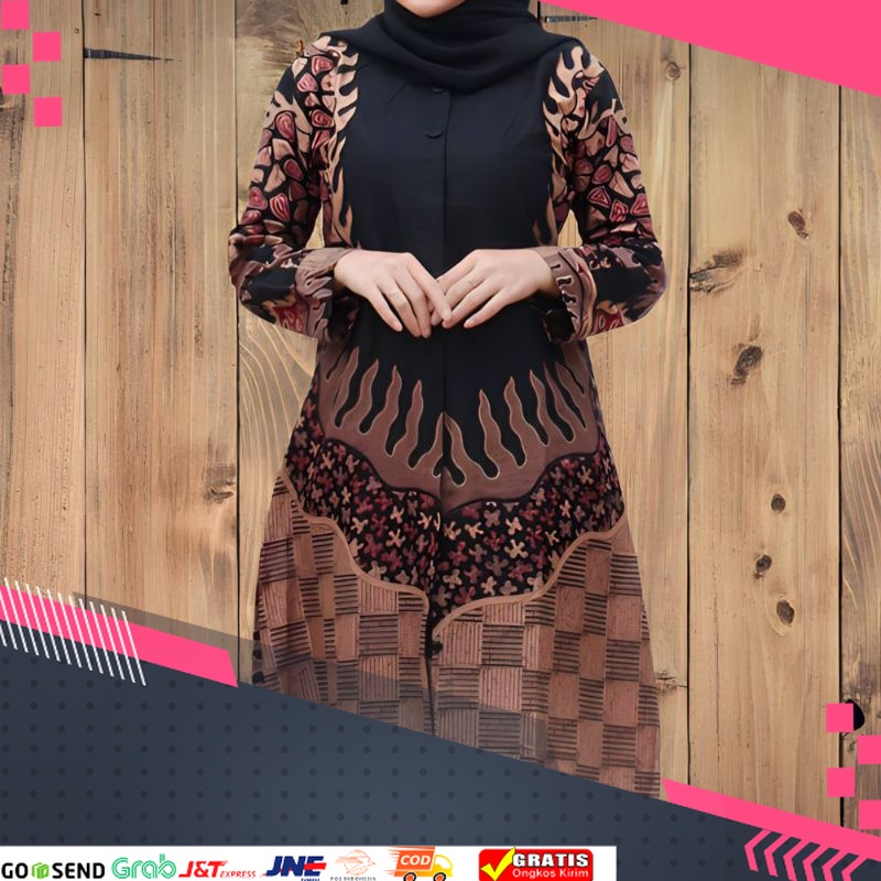 TREND BATIK MASA KINI DESAIN BARU HARGA MURAH /tunik batik genes sogan br original arta batik super 