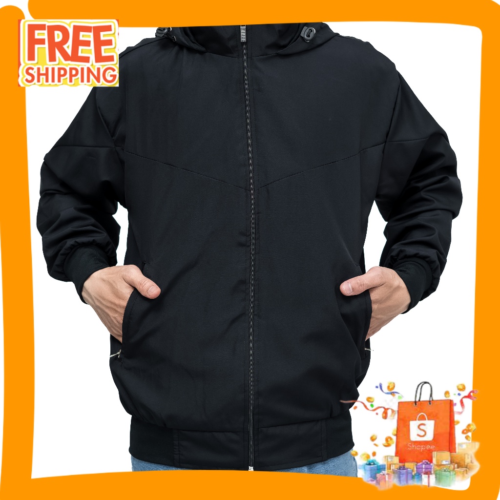 JAKET PRIA PARASUT SIMPLE BASIC/ INDO - Jaket Parasut Polos Olahraga Sporty Jogging | Jacket Olahrag