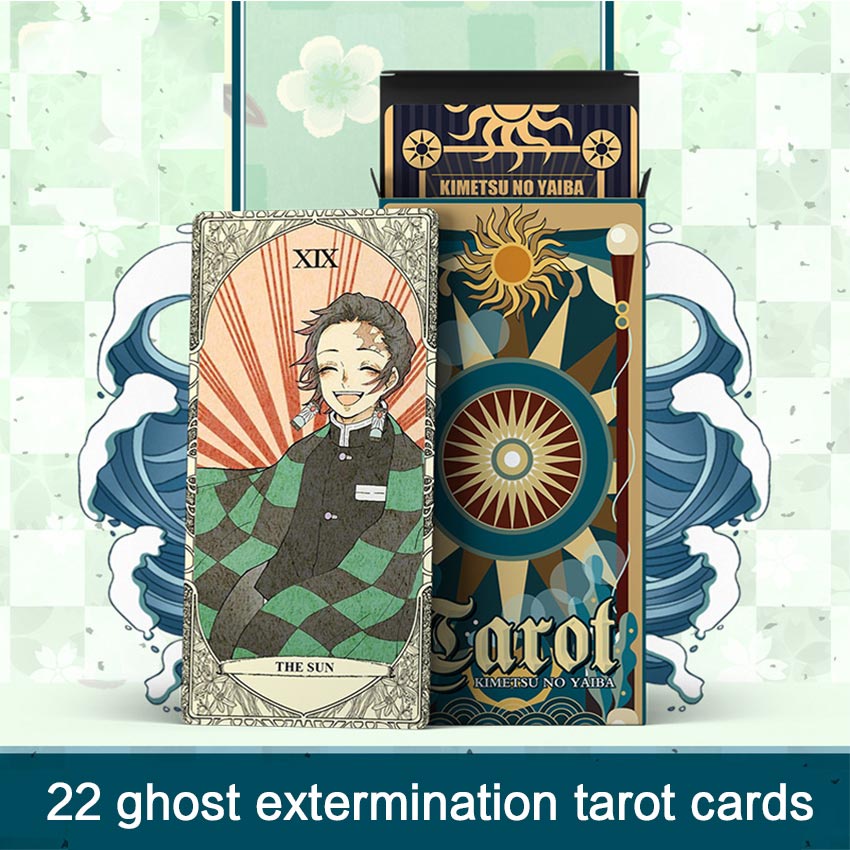Kartu Tarot Genshin Anime Tarot Card Slayer Tarot Cards 22Pcs/Set