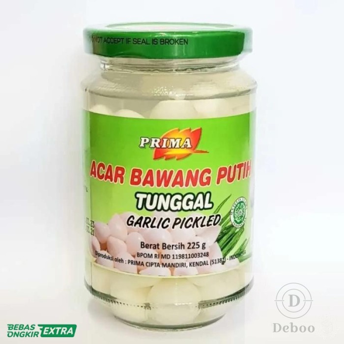 

Acar Bawang Putih Tunggal Prima 225gr