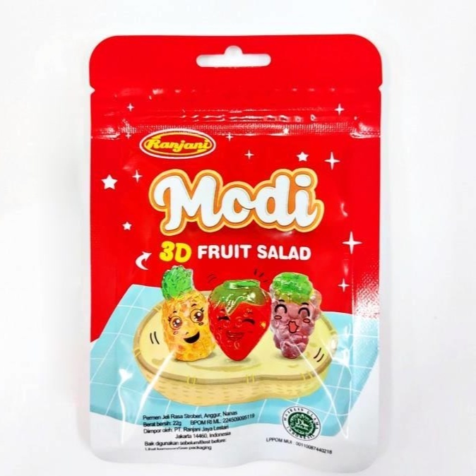 

RANJANI Permen Jelly Modi Fruit Salad 3D Rasa Aneka Buah 22gr ORIGIN