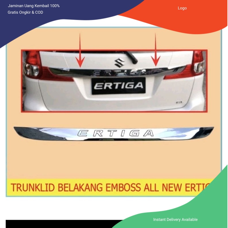 List trunklid chrome Ertiga new 2016 -2017. Variasi mobil