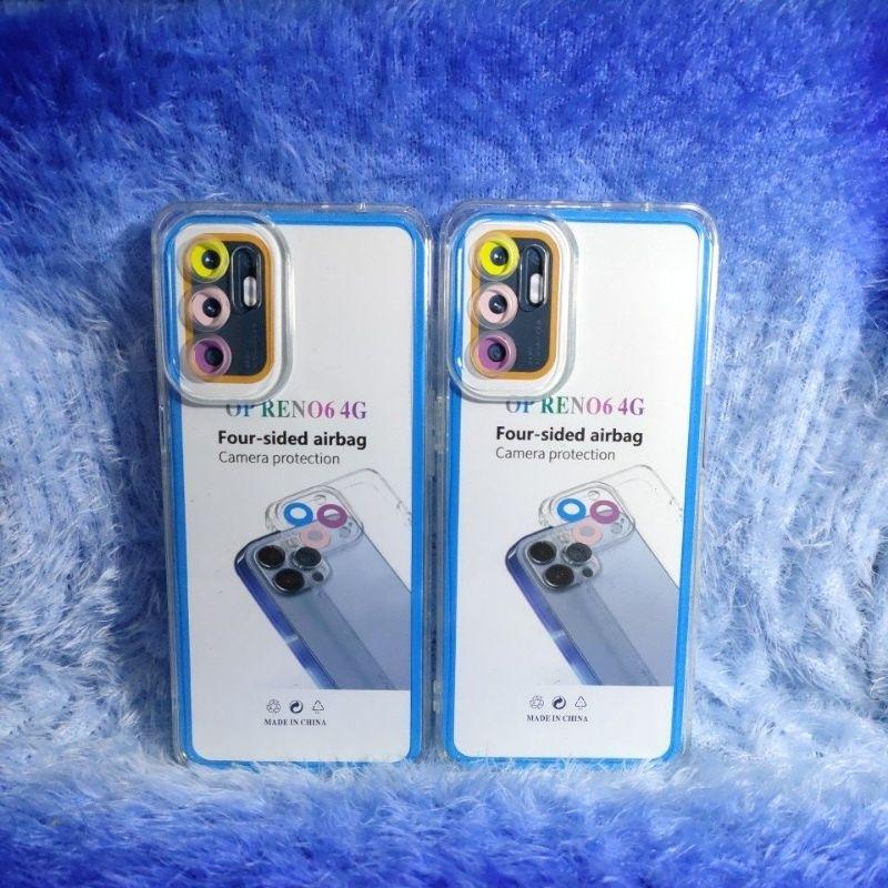 Case Bening Oppo Reno 6 4G Casing silikon airbag space bening clear putih transparan TPU