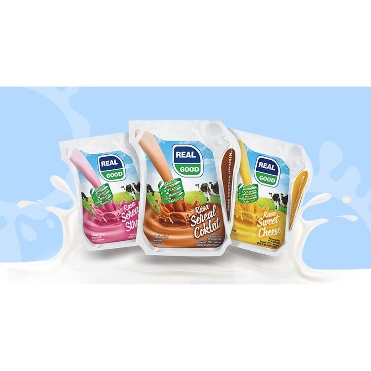 

[PROMO] Susu UHT Real Good Pouch - Netto 125ml Termurah