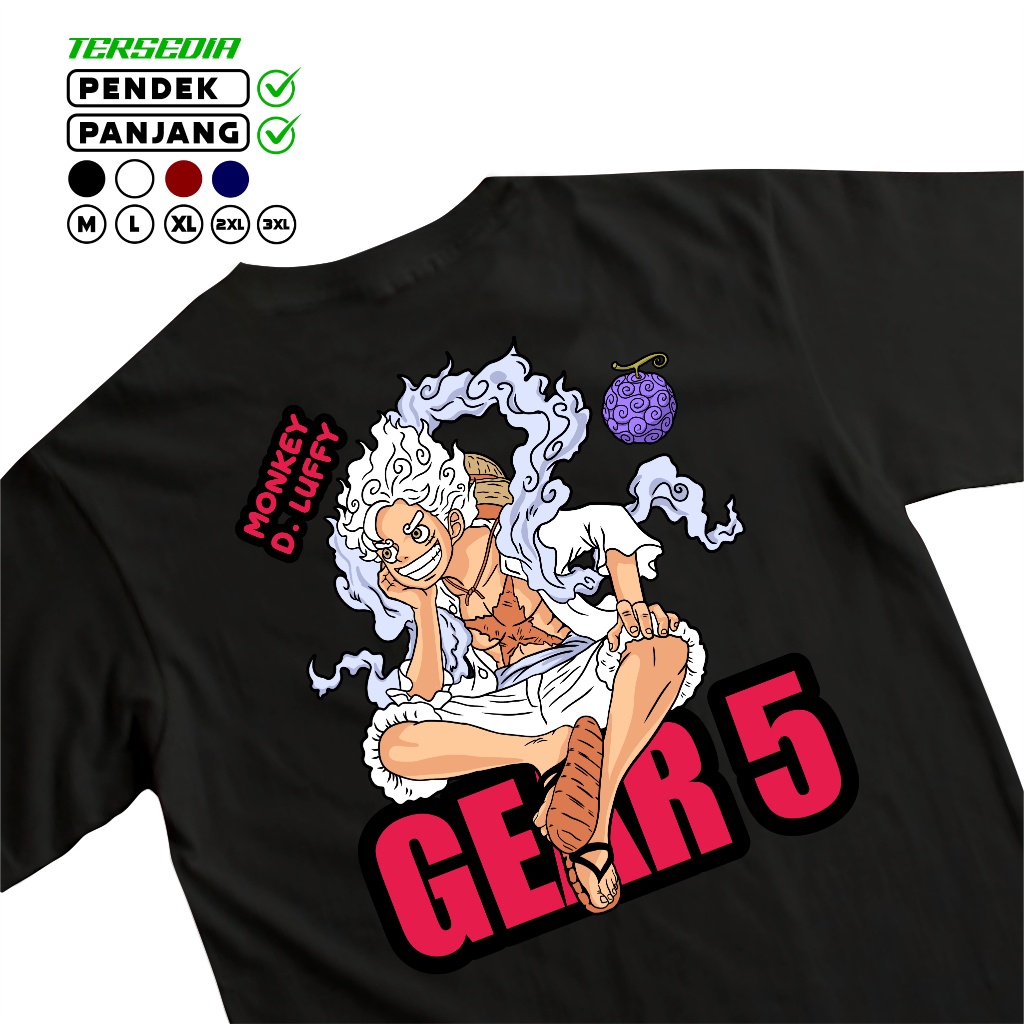 kaos one piece monkey d luffy gear 5