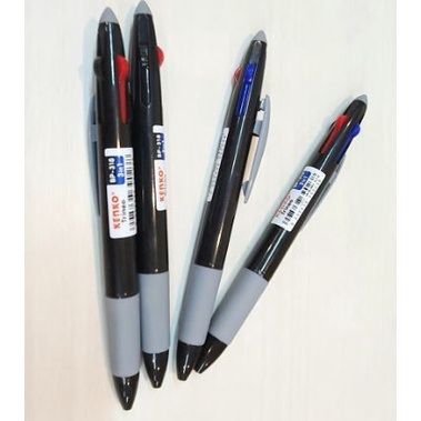 

12Pcs Pulpen Kenko 3 in 1 BP-318 / Ball Pen 3 Warna