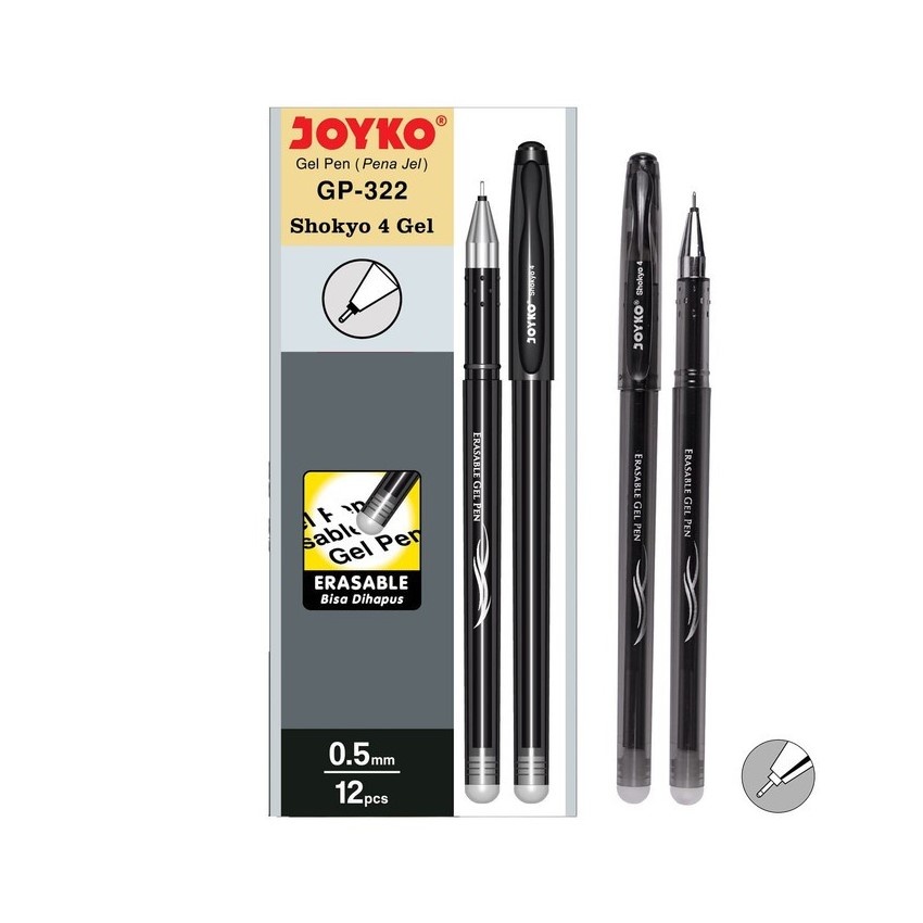 

[PACK] Erasable Ballpoint / Pulpen Gel Bisa Dihapus - Joyko GP-322 Shokyo 4 Gel MURAH