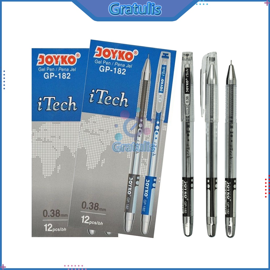 

PULPEN I-TECH GEL JOYKO [GP-182/12 PCS] / BALLPOINT PENA PEN [0.38 MM/1 PACK]