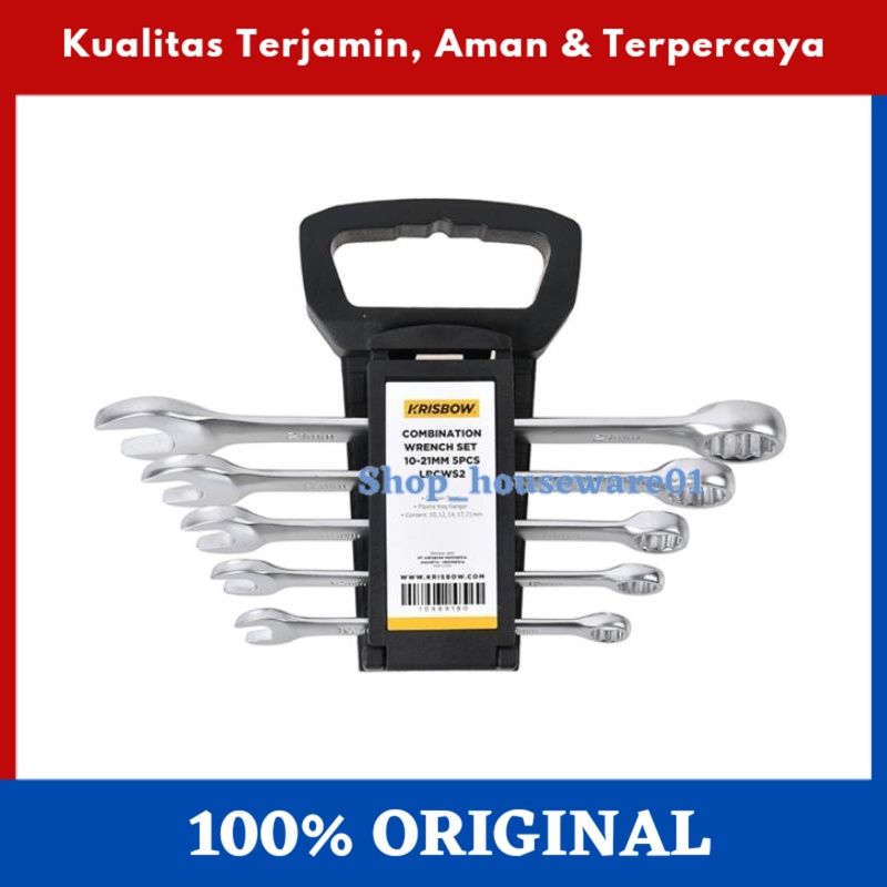 Krisbow Set 5 Pcs Kunci Ring Pas 10-21 Mm Lrcws2