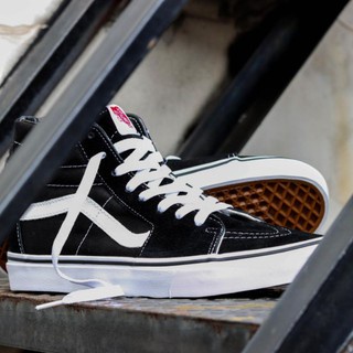 VANS CLASSIC SK8-HI BLACK WHITE ┃ORIGINAL 100%┃SEPATU HITAM┃SEPATU PUTIH┃SEPATU PRIA┃SEPATU VANS SK8