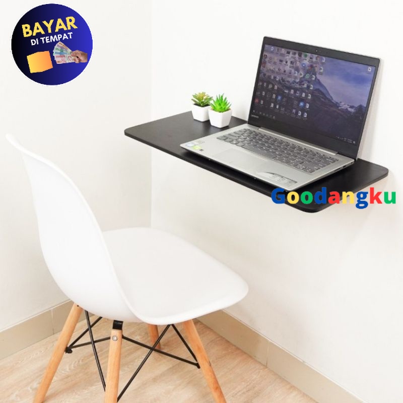 Goodangku BISA KIRIM INSTAN GRAB Meja lipat dinding, 1 set papan + bracket lipat, murah dan kokoh / 
