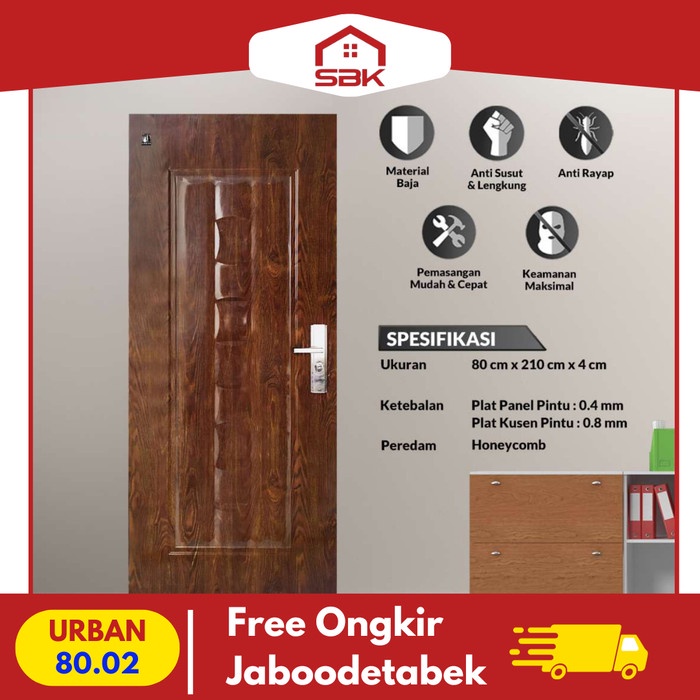 Pintu Baja | Pintu Rumah | Pintu Fortress 80x210 Urban 80.02