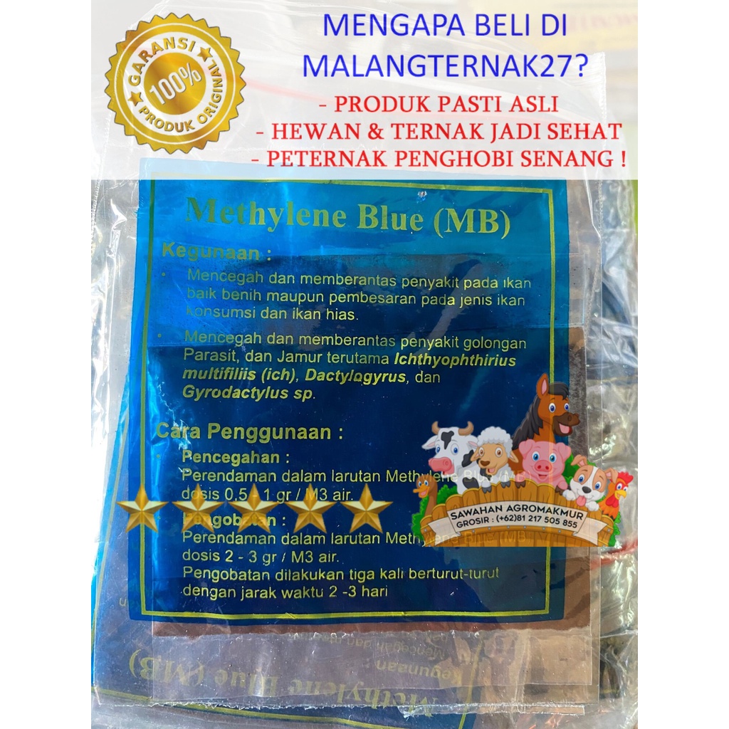 methylene blue obat biru obat jamur virus cupang lele koi chanai pari