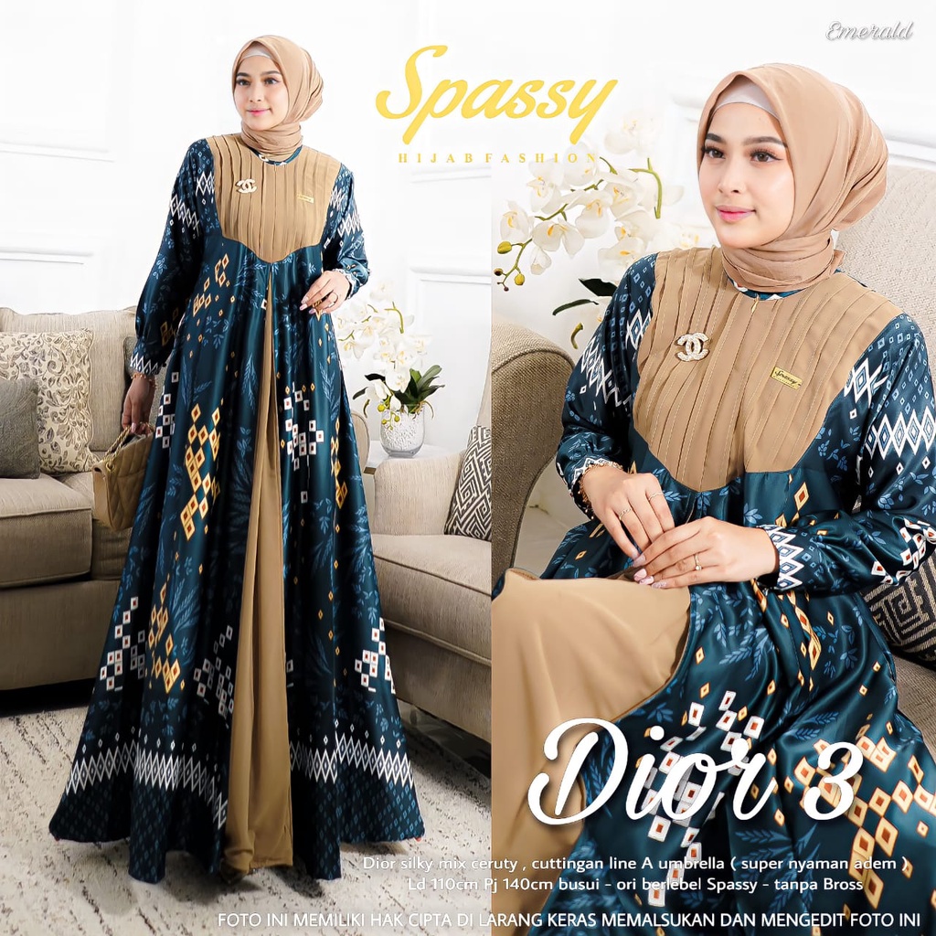 PREMIUM MEWAH DRESS WANITA MUSLIMAH DIOR ORIGINAL GAMIS  TERBARU 2024
