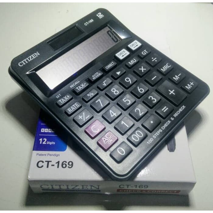 

KALKULATOR DAGANG CITIZEN CT-169 12 DIGIT CHECK AND CORRECT