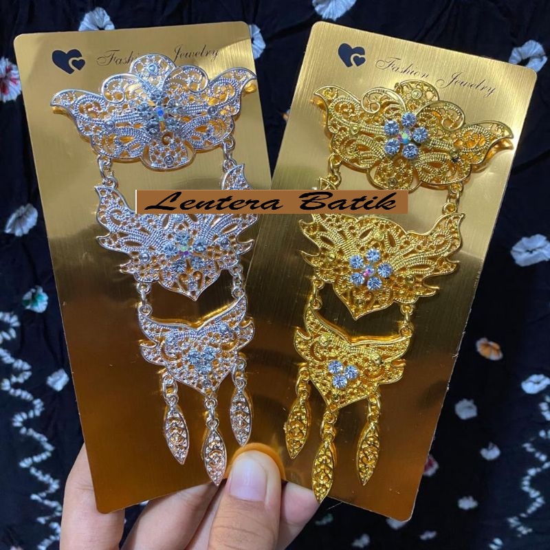 Aksesoris Kebaya bross Kebaya Bludru Kutubaru Pengantin Susun 3
