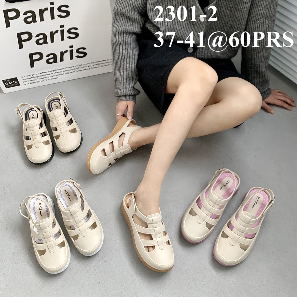 Sandal Wedges Slip On / Sandal Tali / Sandal Tali Belakang  
 Jelly HYS 2301-2