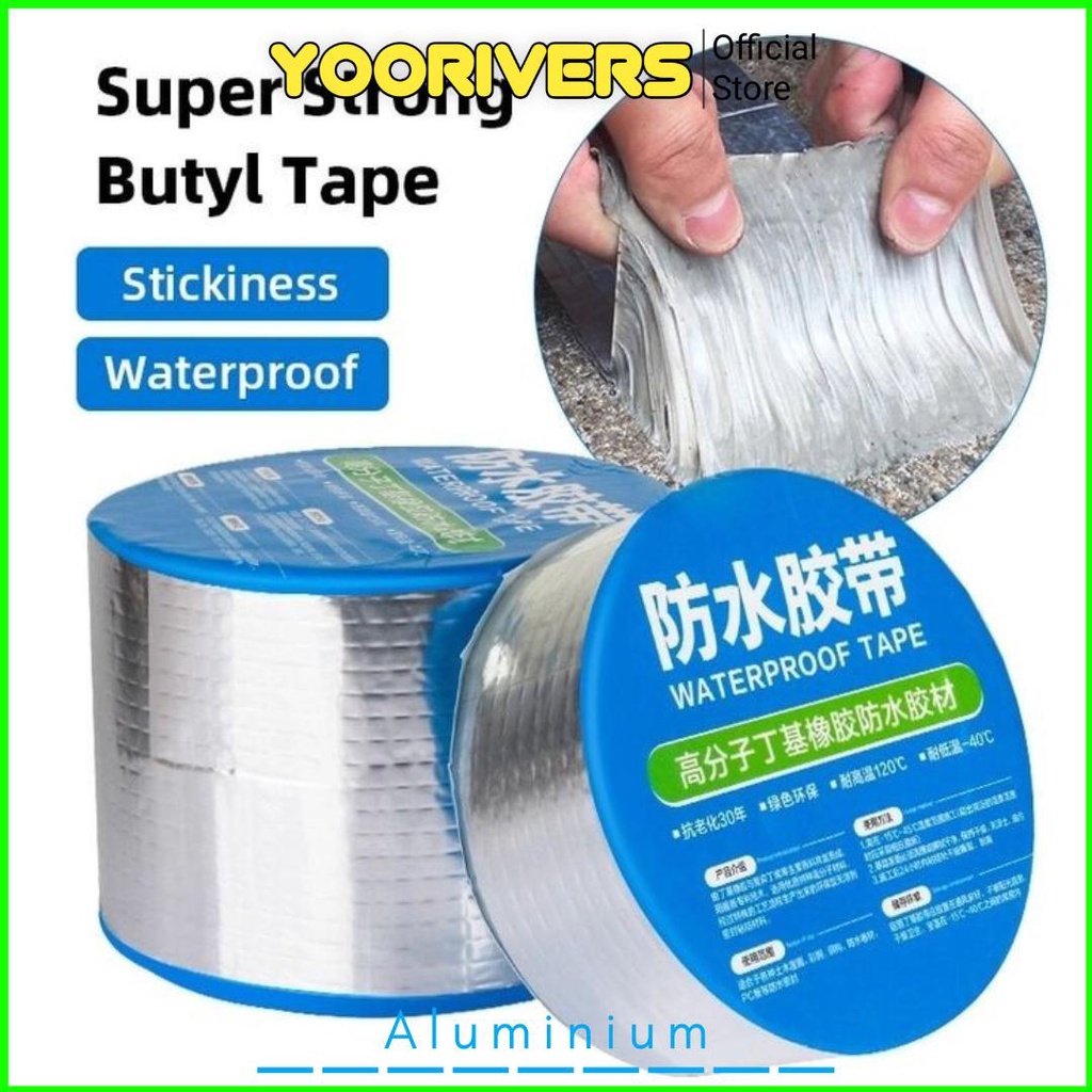 

(ANTI AIR) Lakban Aluminium Lebar 5CM Panjang 3Meter 5Meter Waterproof - Lakban Silver Anti Air