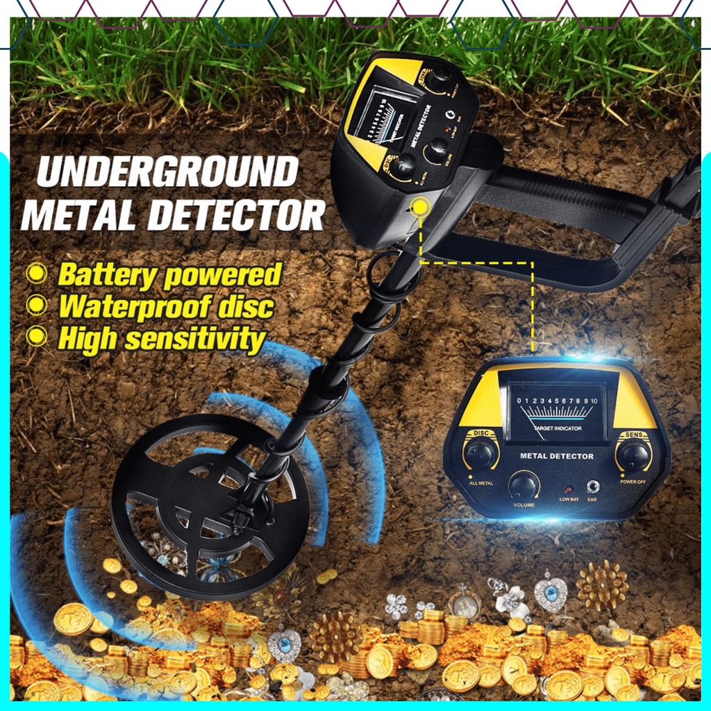 COD TIANLILONG Detector Pendeteksi Logam Emas Metal Silver 9V - GTX40/ alat metal detektor pendeteksi emas dan logam bawah tanah murah anti air di dalam tanah murni besi / alat deteksi logam emas dalam tanah