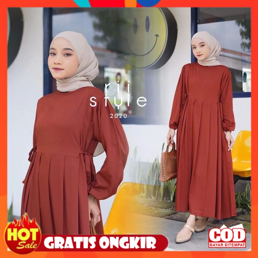 KAIN ADEM HALUS TEBAL / Glenca Drees Gamis Polos Kondangan Crinkle premium