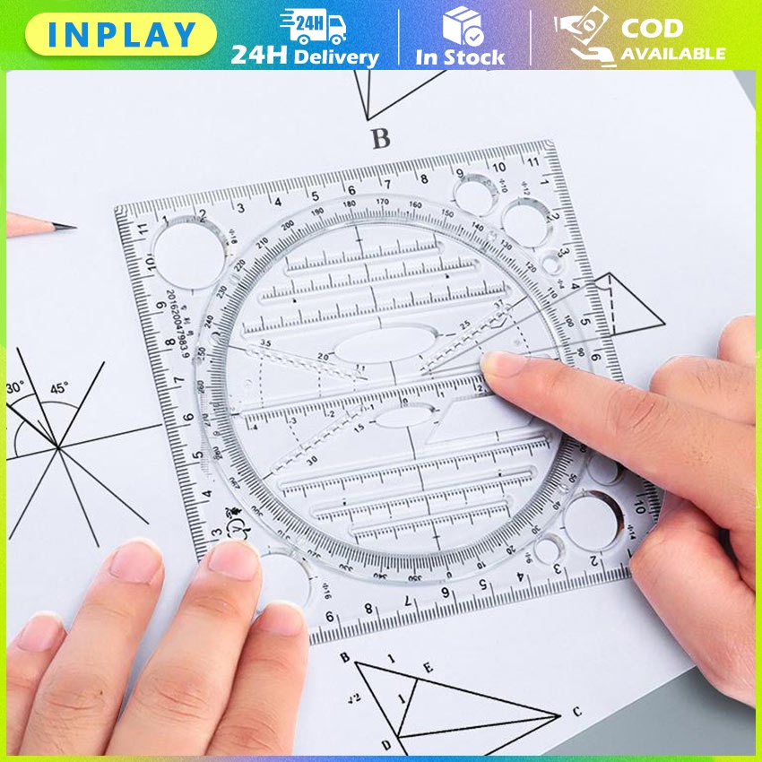 

Penggaris Geometri / Penggaris Multifungsi Putar / Penggaris Multifungsi Rotasi 360° Menggambar Titik Sudut