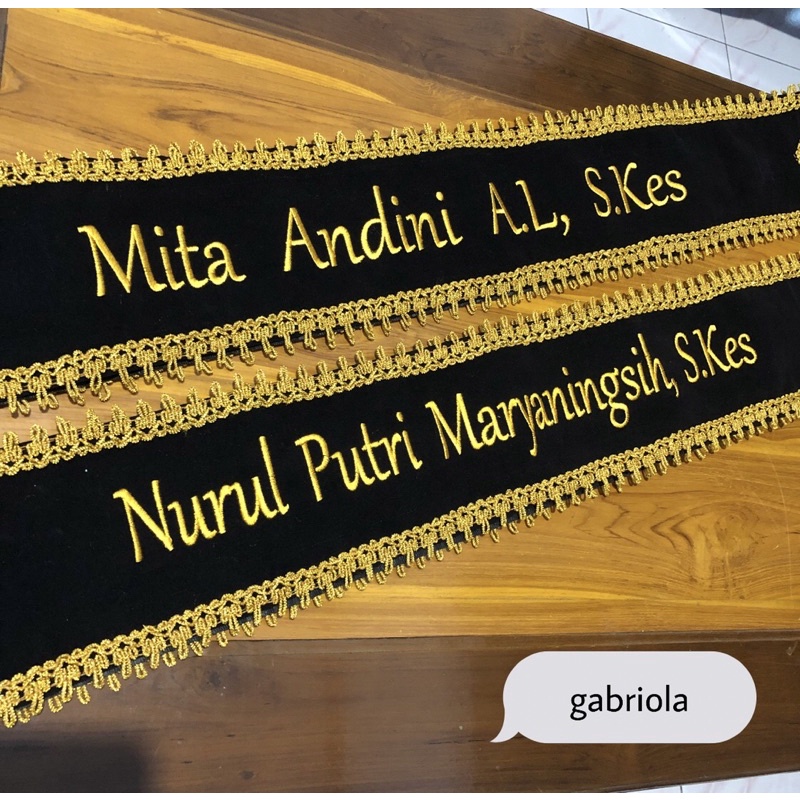 Bordir Selempang Bordir Selempang Wisuda Selempang Wisuda Selendang wisuda Slemapang wisuda Terbaru 