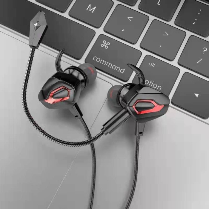 Handsfree Gaming GM-007 GM-008 Edifier Stereo Earphones Games Plus - Hitam