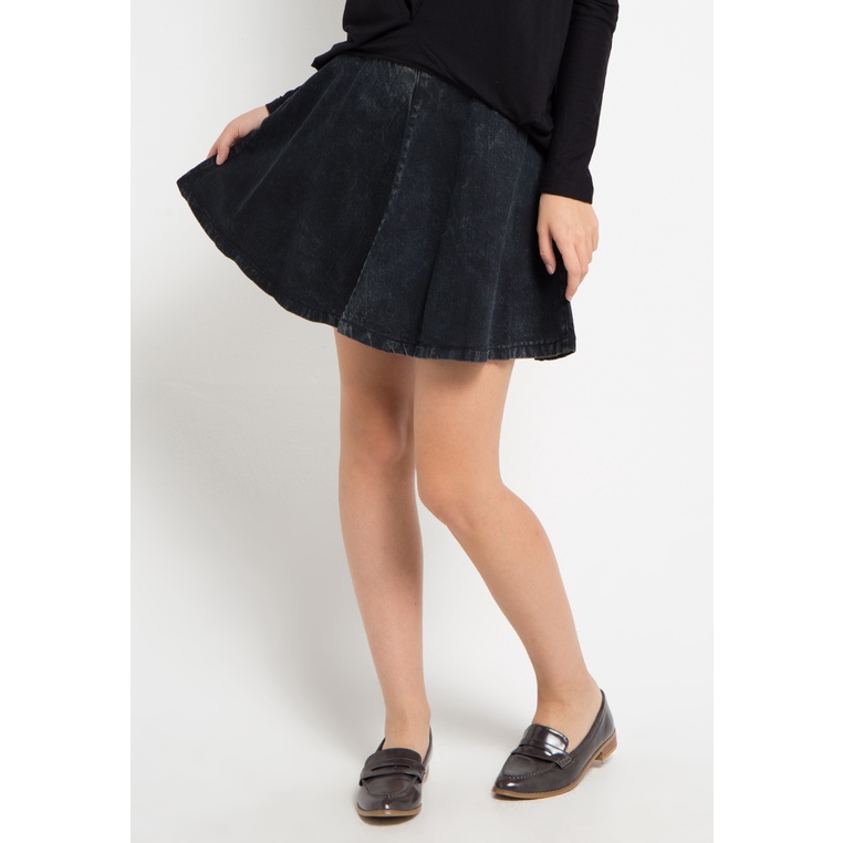 Logo Jeans Rok Mini Skirt Denim Logo Black 51009L3BK