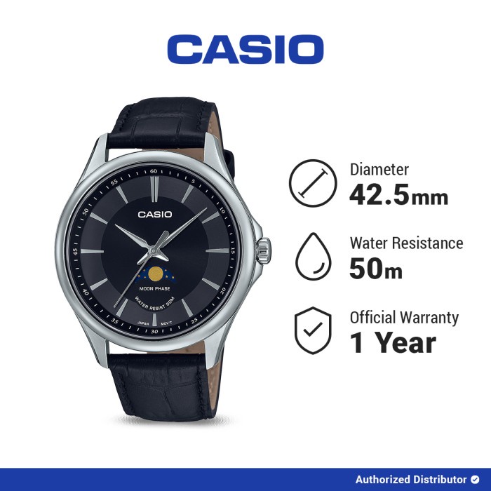 Casio General MTP-M100L-1AVDF Original Jam Tangan Pria Analog Black