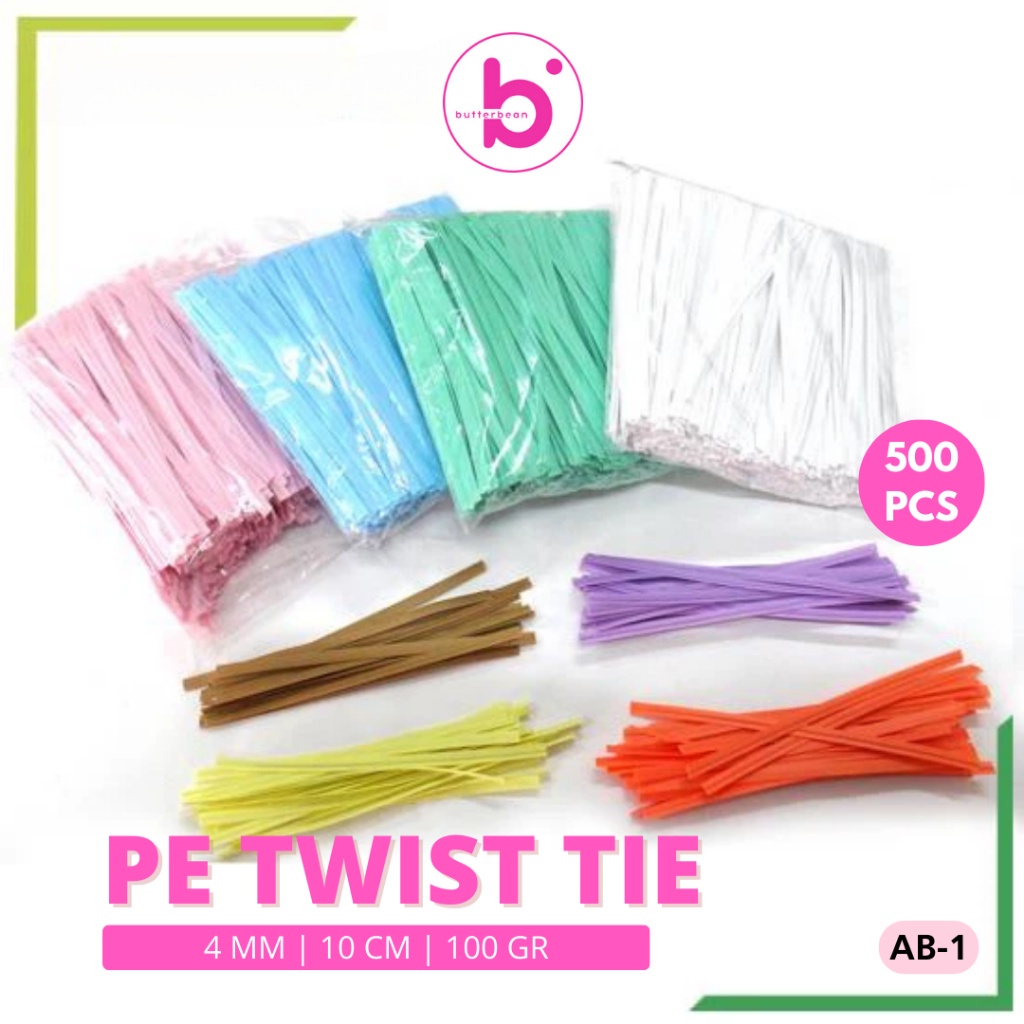 

[Butterbean] Colourful PE Twist Tie 4mm*10cm Kawat Ikat Dekorasi (100GR)