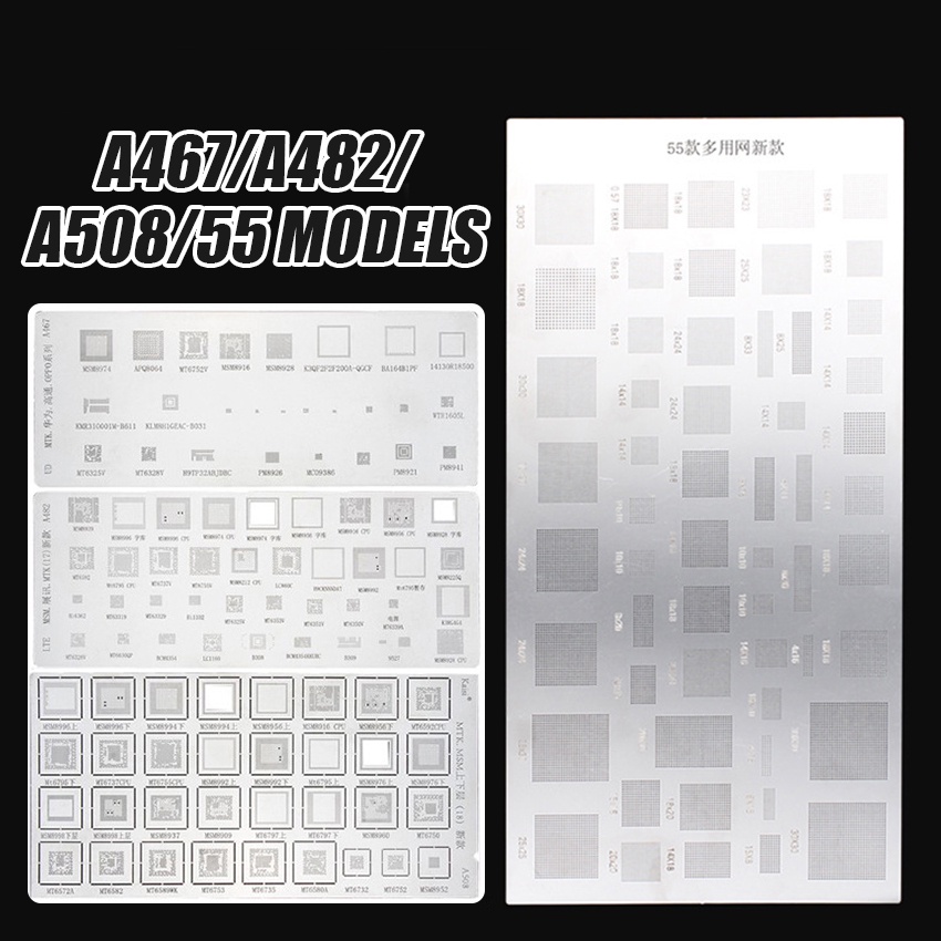 4Pcs Plat Bga Universal Cetakan Ic Cpu Hp Plat Ponsel Type Universal - Ic Plat Cetakan Hp Amaoe Bga