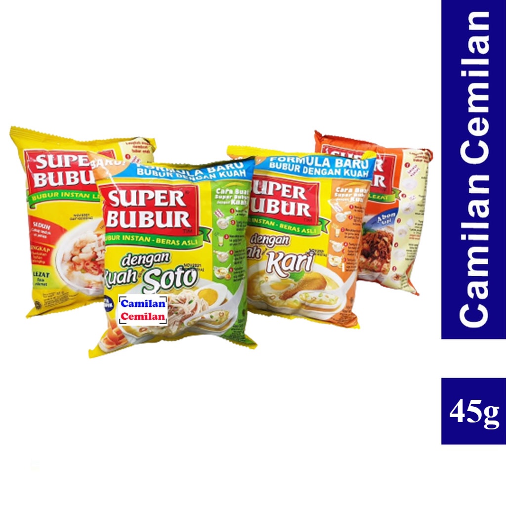 

Super Bubur Ayam Abon Soto Kari Instan 45 gr