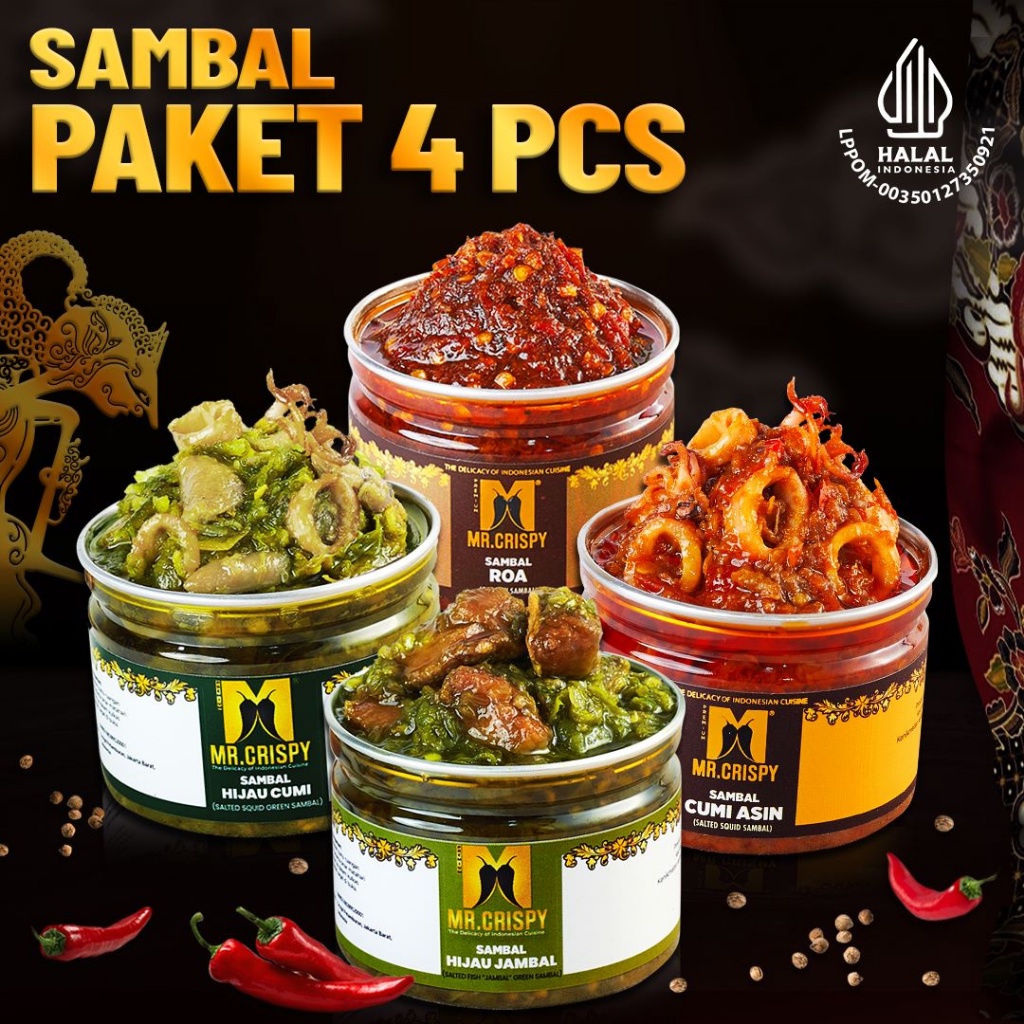 

Paket Sambal Mr.Crispy/Paket Sambal 4 Pcs