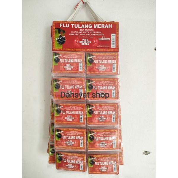 COD Flu tulang merah plus ginseng corea isi 20 saset asli Mengobati rematik,flu tulang,encok,nyeri s