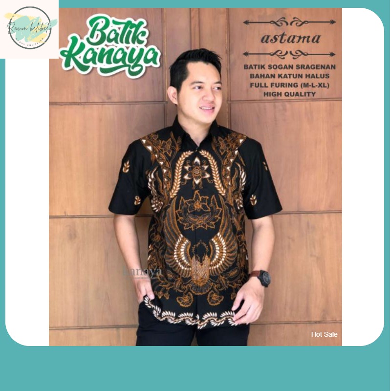 BAJU BATIK PRIA 2023 / Kanaya Baju Batik Pria Lengan Pendek Full Furing ASTAMA