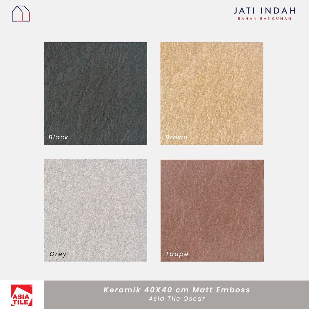 Keramik Kasar 40x40 cm Asia Tile Oscar | Untuk Teras Kamar Mandi Halaman dll