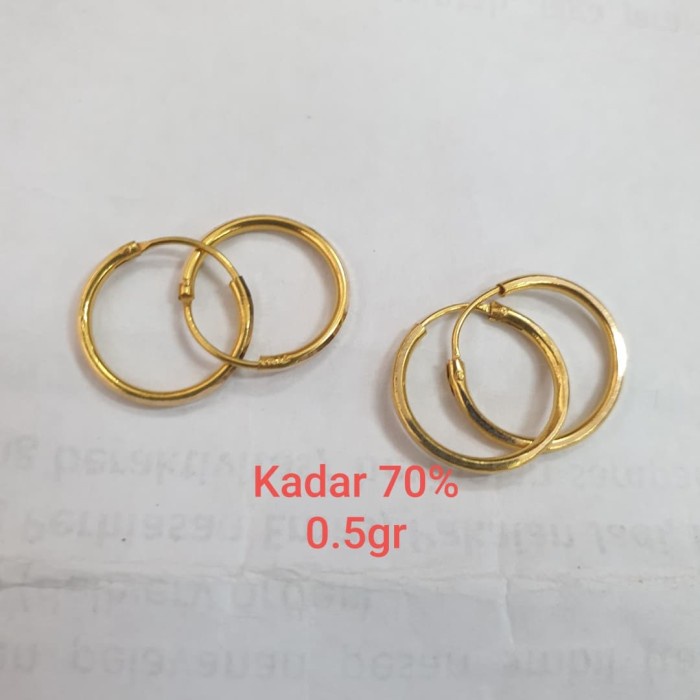 Anting gipsy gipsi gypsy anak 0.5 gram setengah gr emas  70 700