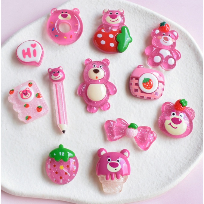

Stiker 3D aksesoris tas red lotso