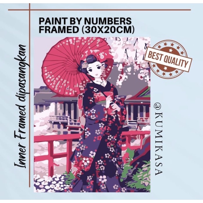 

promosi DIY painting by number 30x20cm kerajinan tangan - Sakura princess